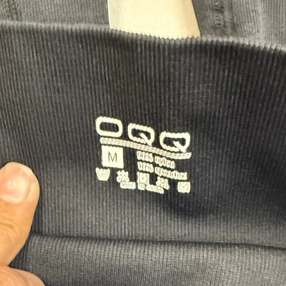 OQQ Elegant Black Boot Cut Pants